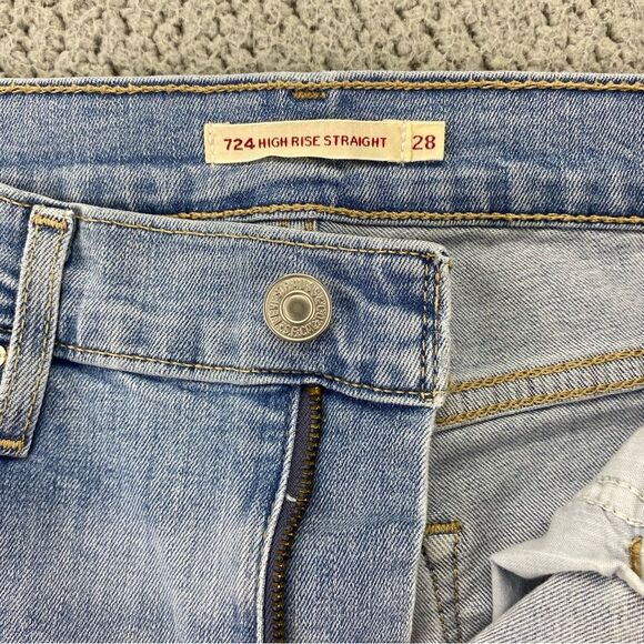 Levi's Premium Women's 724 High Rise Straight Fit Stretch Jeans | Size: 28 - Picture 11 of 14